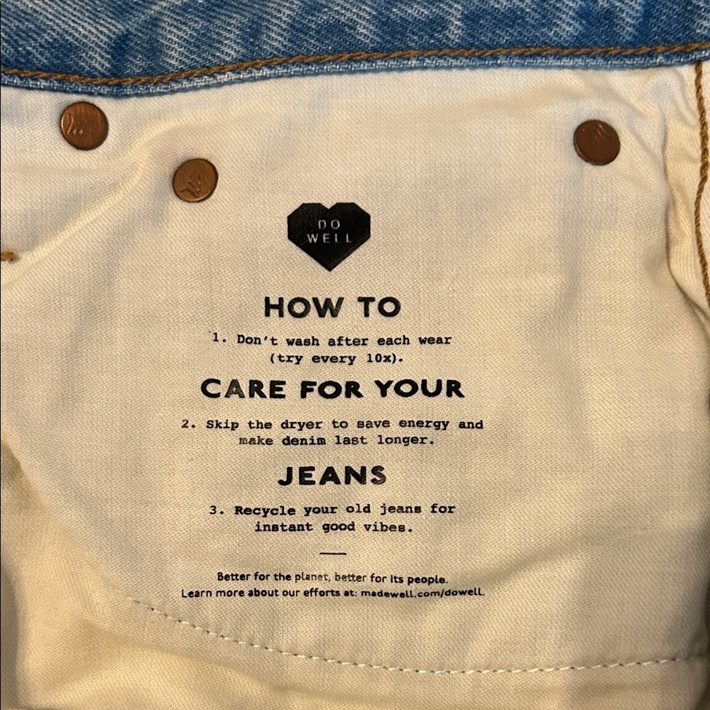 Madewell Light Blue Bermuda Jean Shorts. Size 24. - Picture 8 of 8